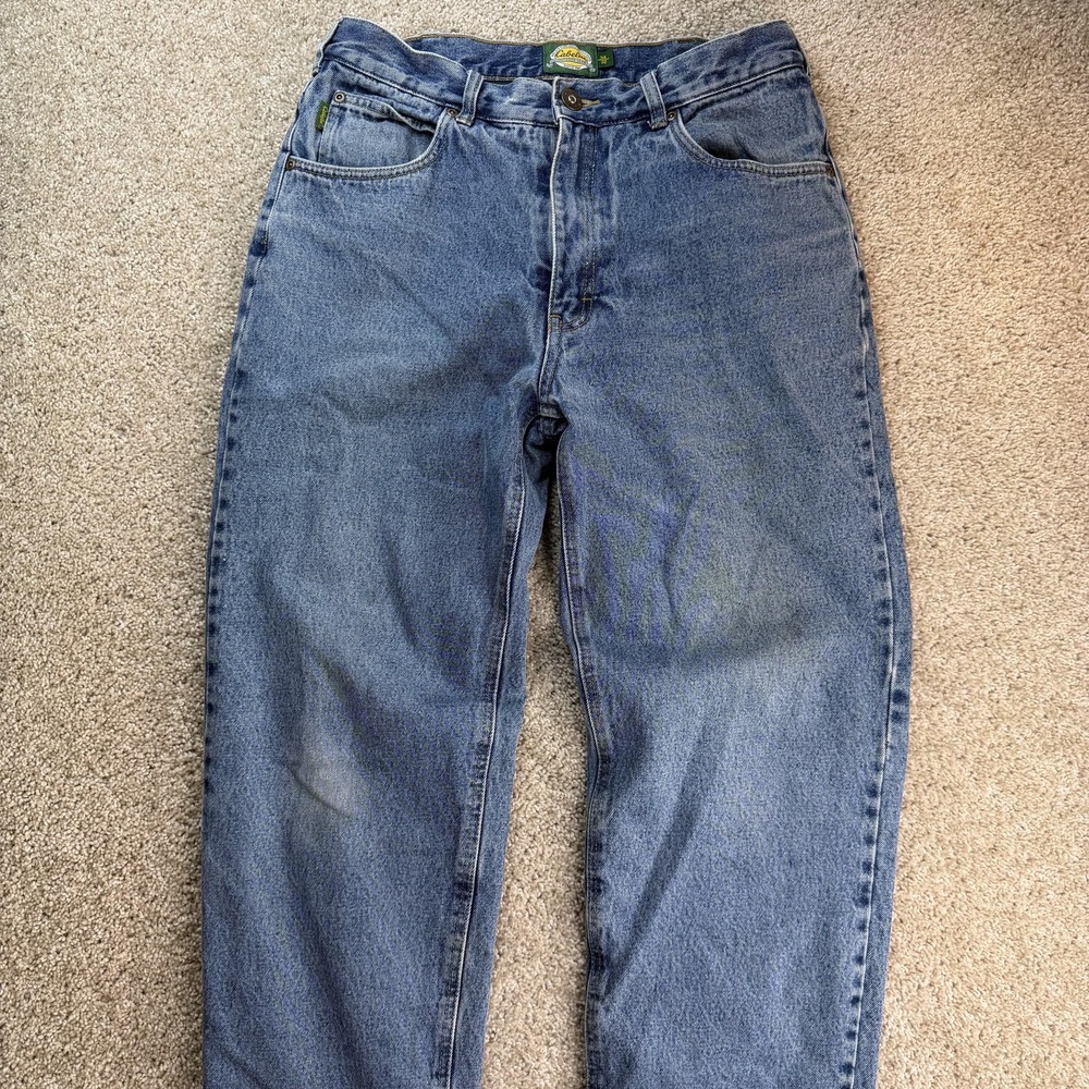 Cabela's Jeans Mens 34x32 Medium Wash Blue Denim Relaxed Insulated Lined